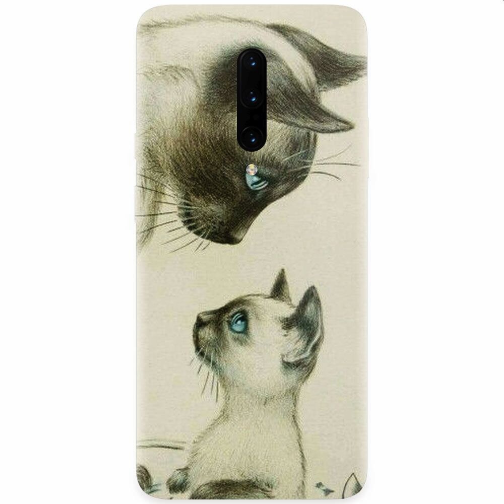 Husa silicon pentru OnePlus 7 Pro, Little Cat