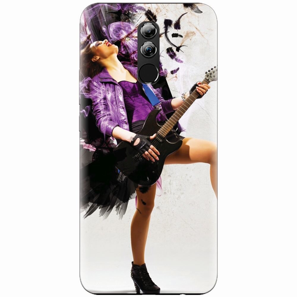 Husa silicon pentru Huawei Mate 20 Lite, Rock Music Girl
