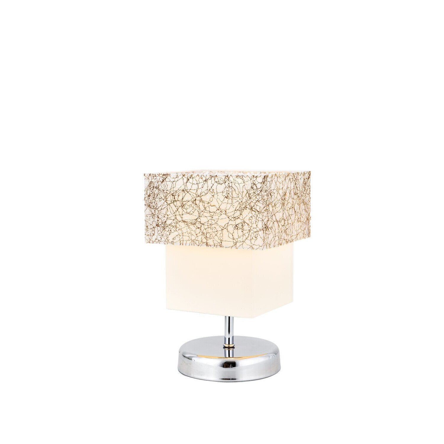 Veioza Avonni Cunda M2-18 abjur PVC insertii textil, finisaj Crem/Bej Dantelat 1xE27 max60W