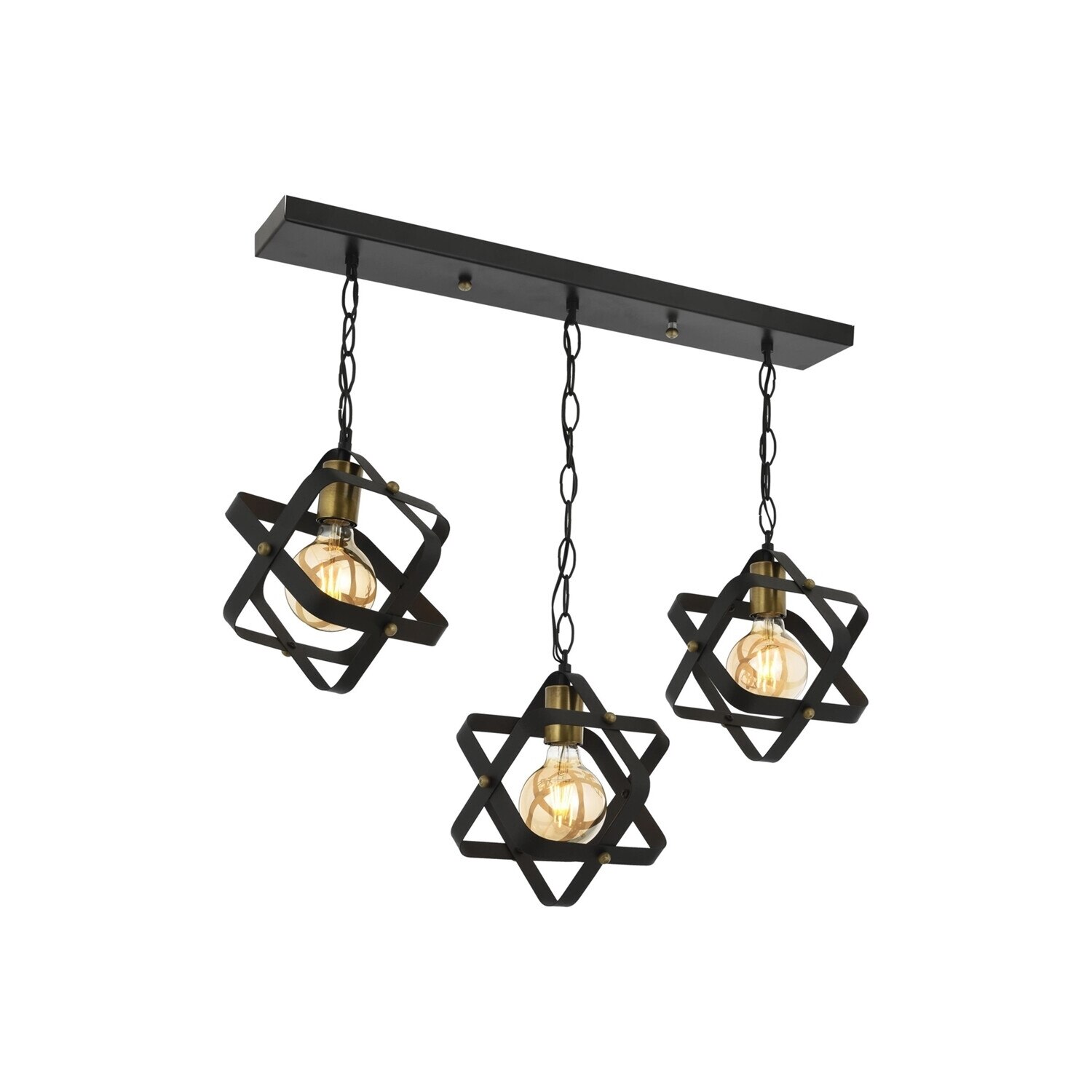 Lustra Avonni AV-4218-3Y-BSY, 3x 60 W ,E27, Negru