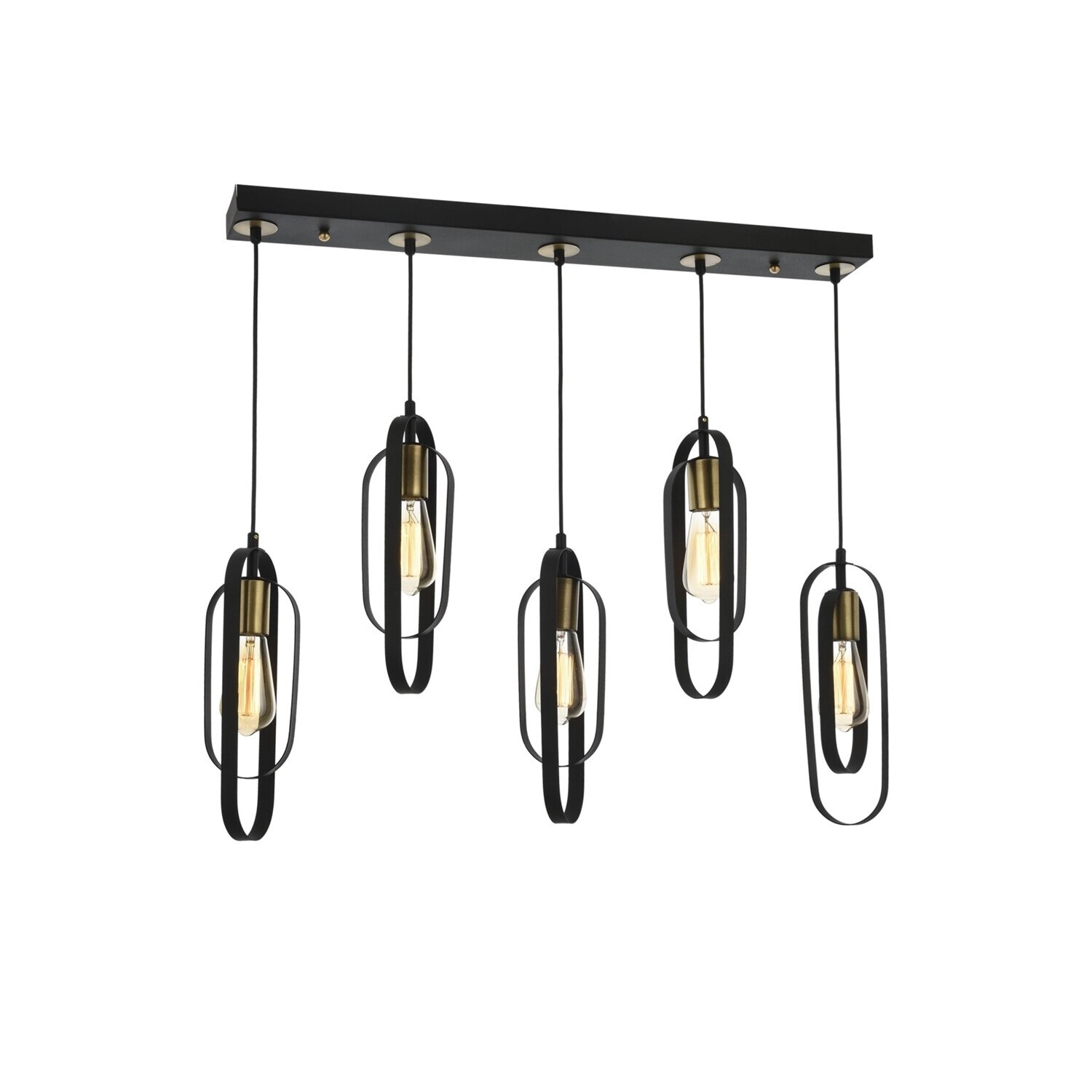 Lustra Avonni AV-4243-5Y-BSY, 5x 60 W ,E27, Negru