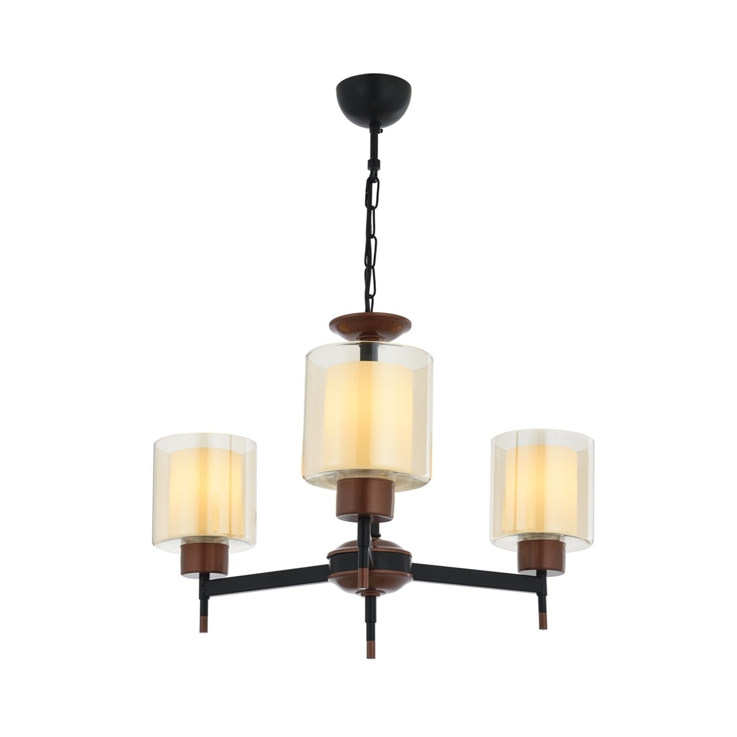 Lustra Avonni AV-65016-3BSY, 3x 60 W ,E27, Cupru/Negru