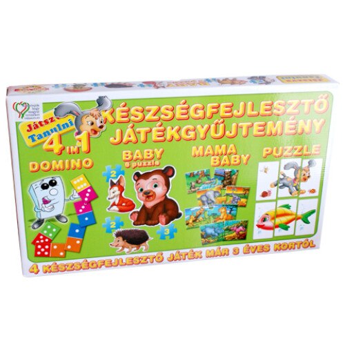 Joc de societate Dohany Colectie de jocuri 4in1 in limba Maghiara
