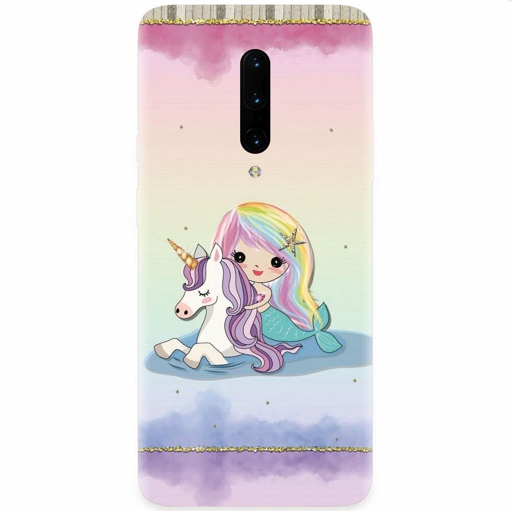 Husa silicon pentru OnePlus 7 Pro, Mermaid Unicorn Play