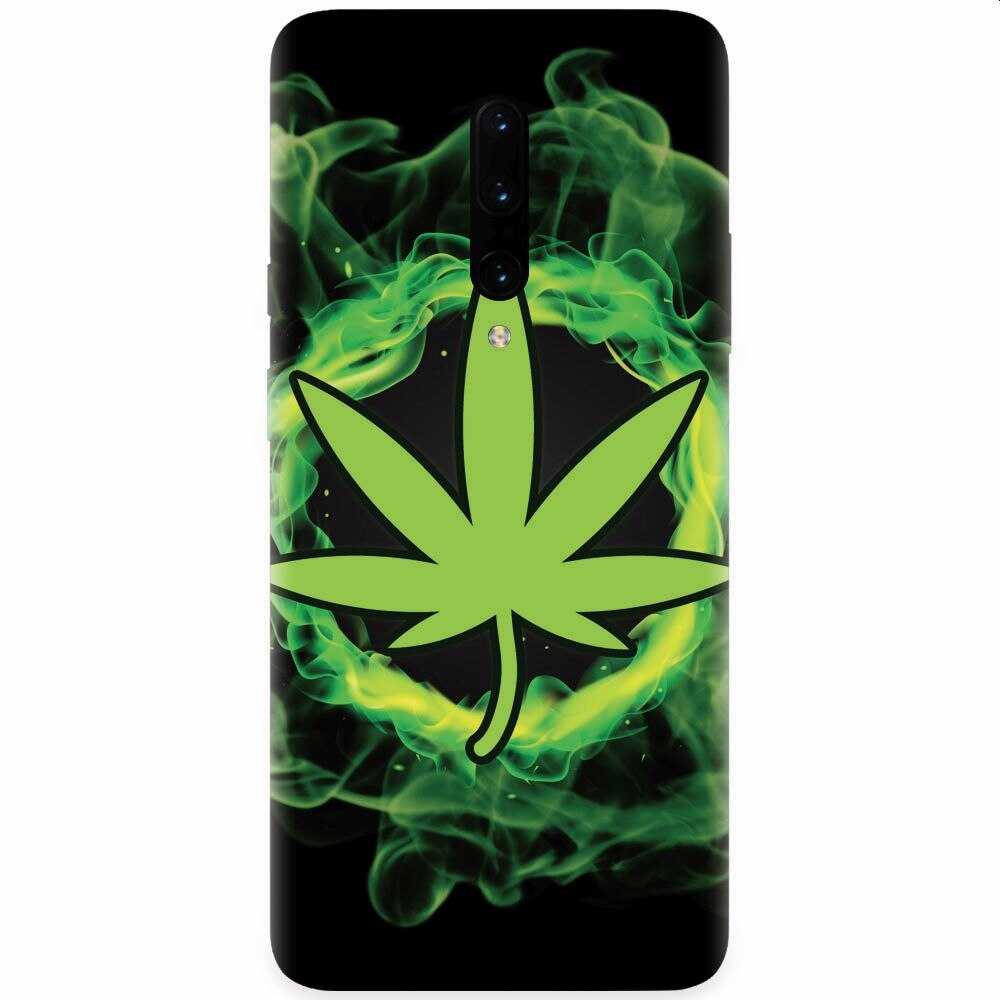 Husa silicon pentru OnePlus 7 Pro, GreenFlames