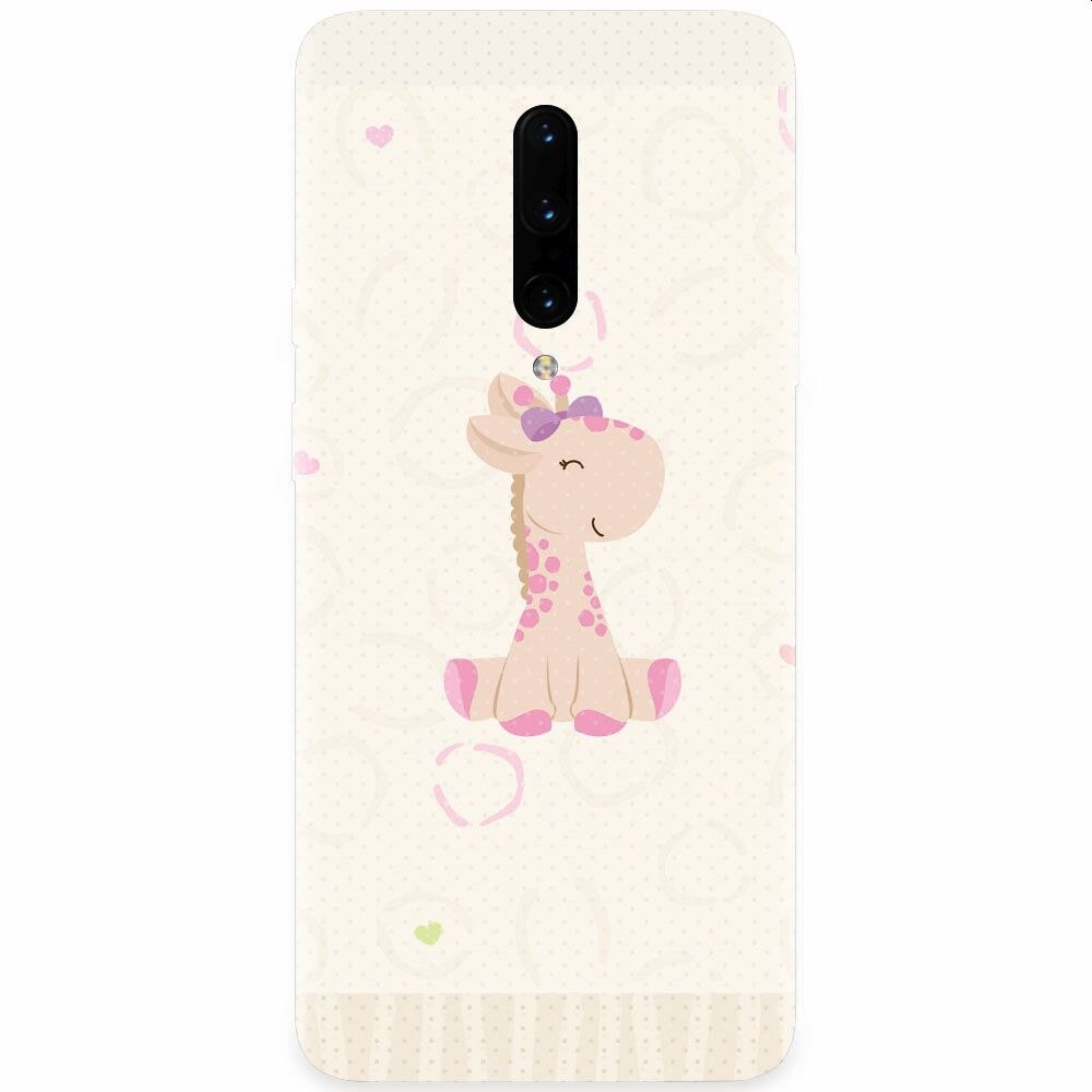 Husa silicon pentru OnePlus 7 Pro, Giraffe Cute