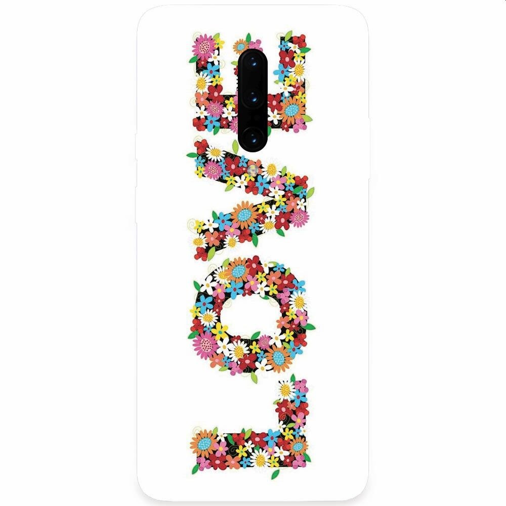 Husa silicon pentru OnePlus 7 Pro, Love Made By Flowers