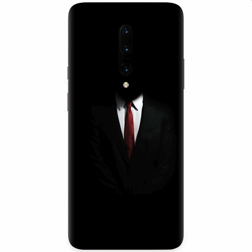 Husa silicon pentru OnePlus 7 Pro, Mystery Man In Suit