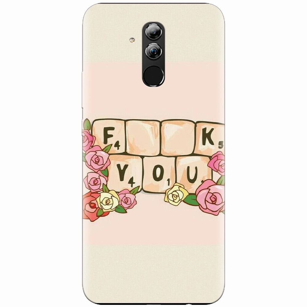 Husa silicon pentru Huawei Mate 20 Lite, Scrabble