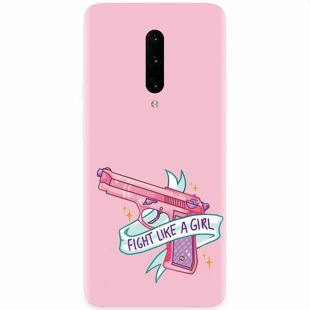 Husa silicon pentru OnePlus 7 Pro, Fight Like A Girl