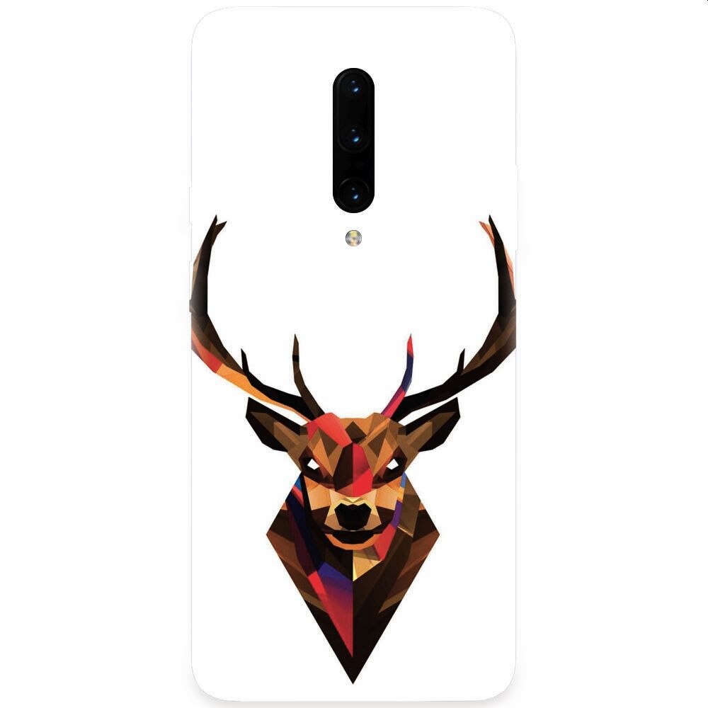 Husa silicon pentru OnePlus 7 Pro, Geometric Tibetan Antelope
