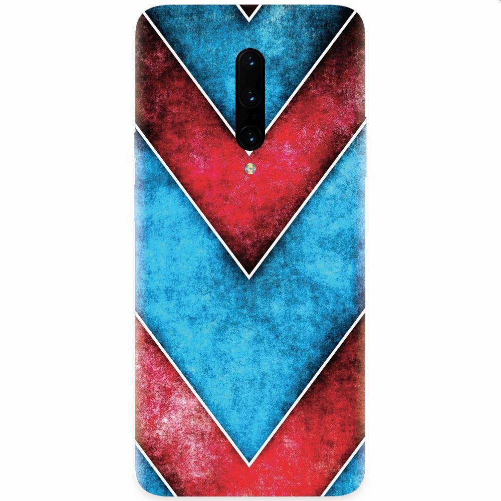 Husa silicon pentru OnePlus 7 Pro, Blue And Red Abstract