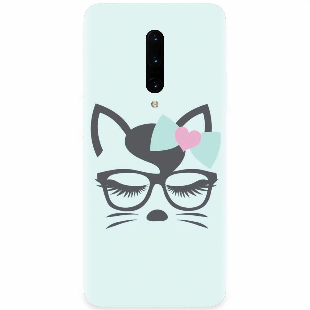 Husa silicon pentru OnePlus 7 Pro, Angel Cat