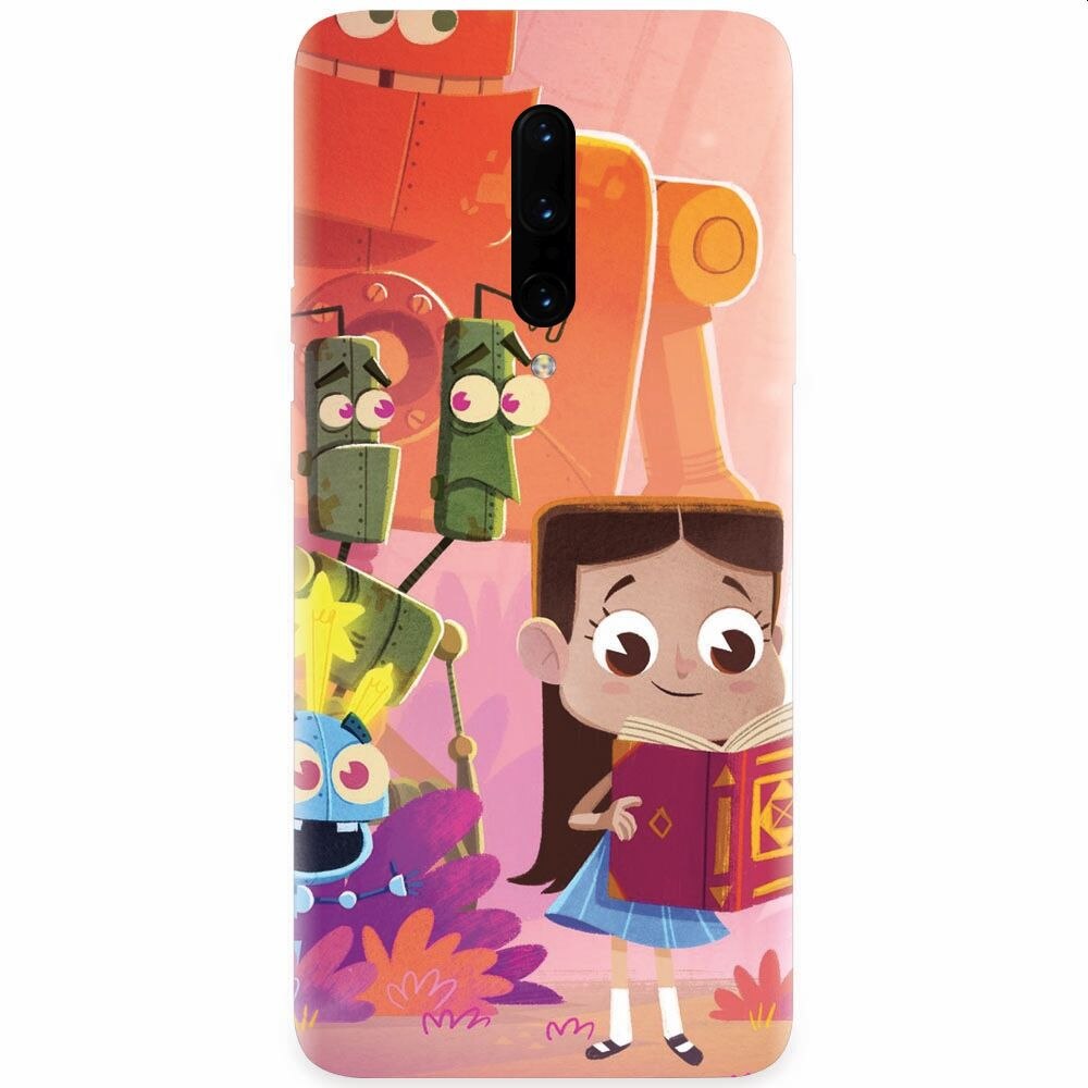 Husa silicon pentru OnePlus 7 Pro, Children Kids Robots Illustration Colorful K