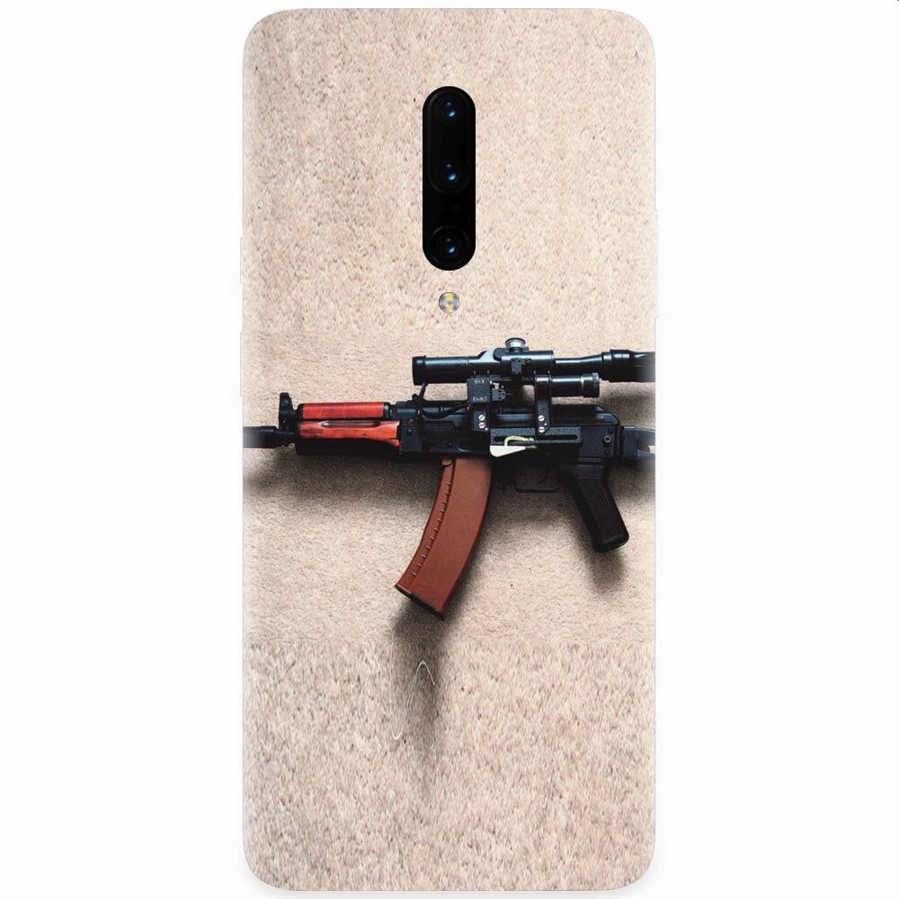 Husa silicon pentru OnePlus 7 Pro, AK Kalashnikov Gun Of Military