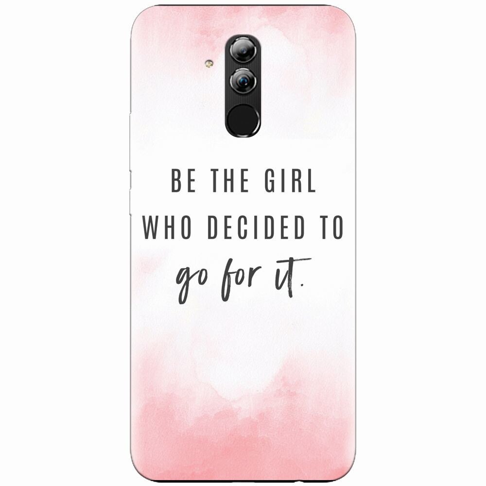 Husa silicon pentru Huawei Mate 20 Lite, Quotes Pink