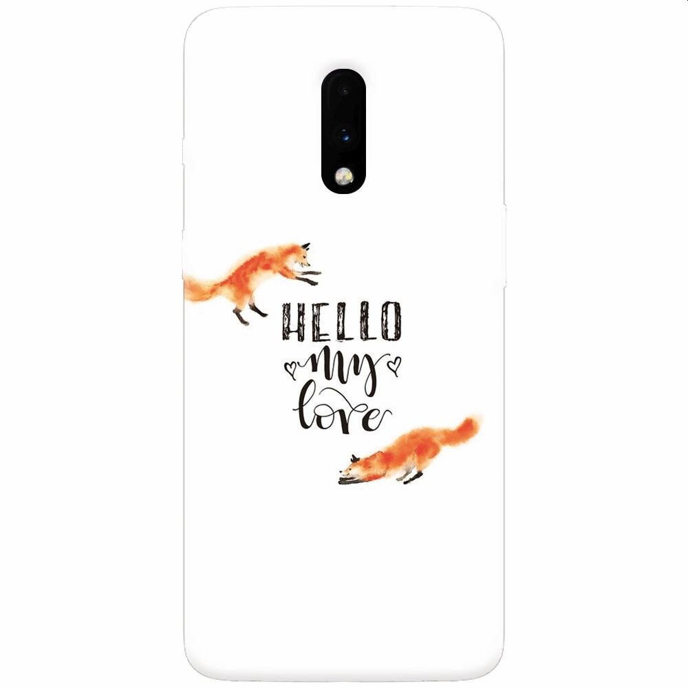 Husa silicon pentru OnePlus 7, Hello My Love