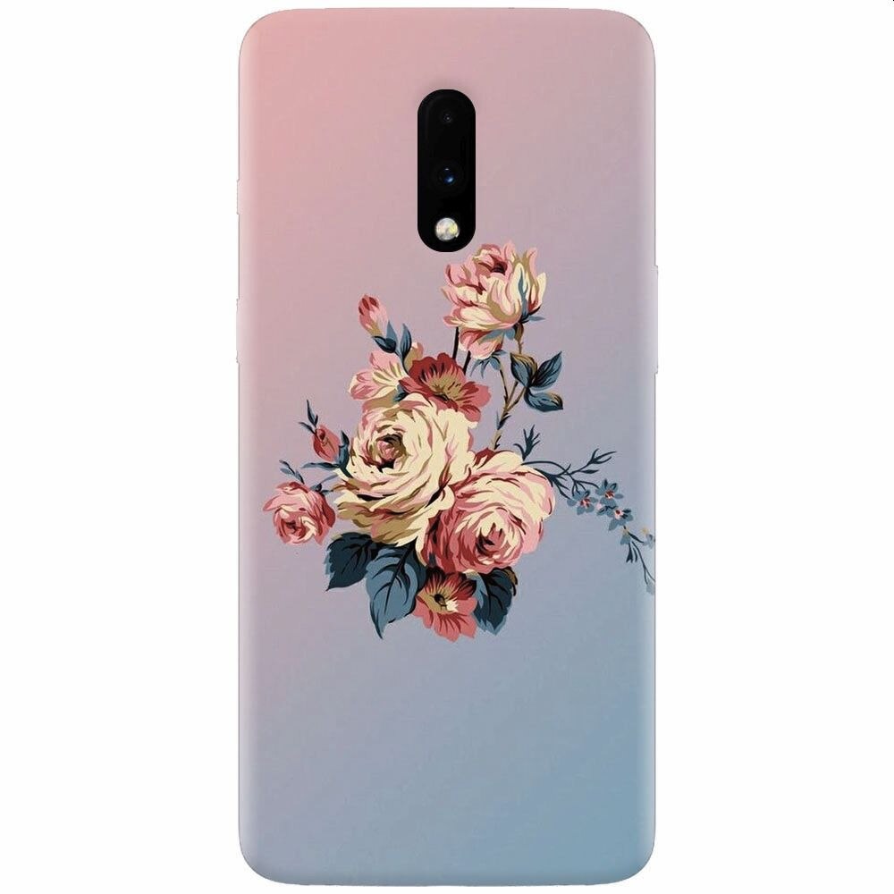 Husa silicon pentru OnePlus 7, Roses