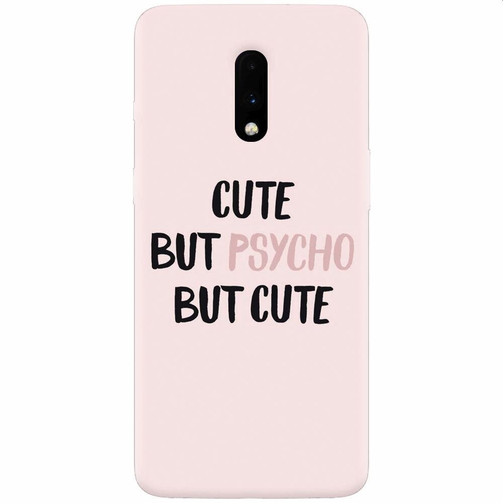 Husa silicon pentru OnePlus 7, Cute But Psycho