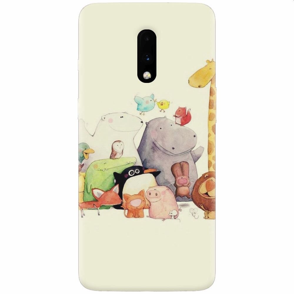 Husa silicon pentru OnePlus 7, Cute Cartoon Animals
