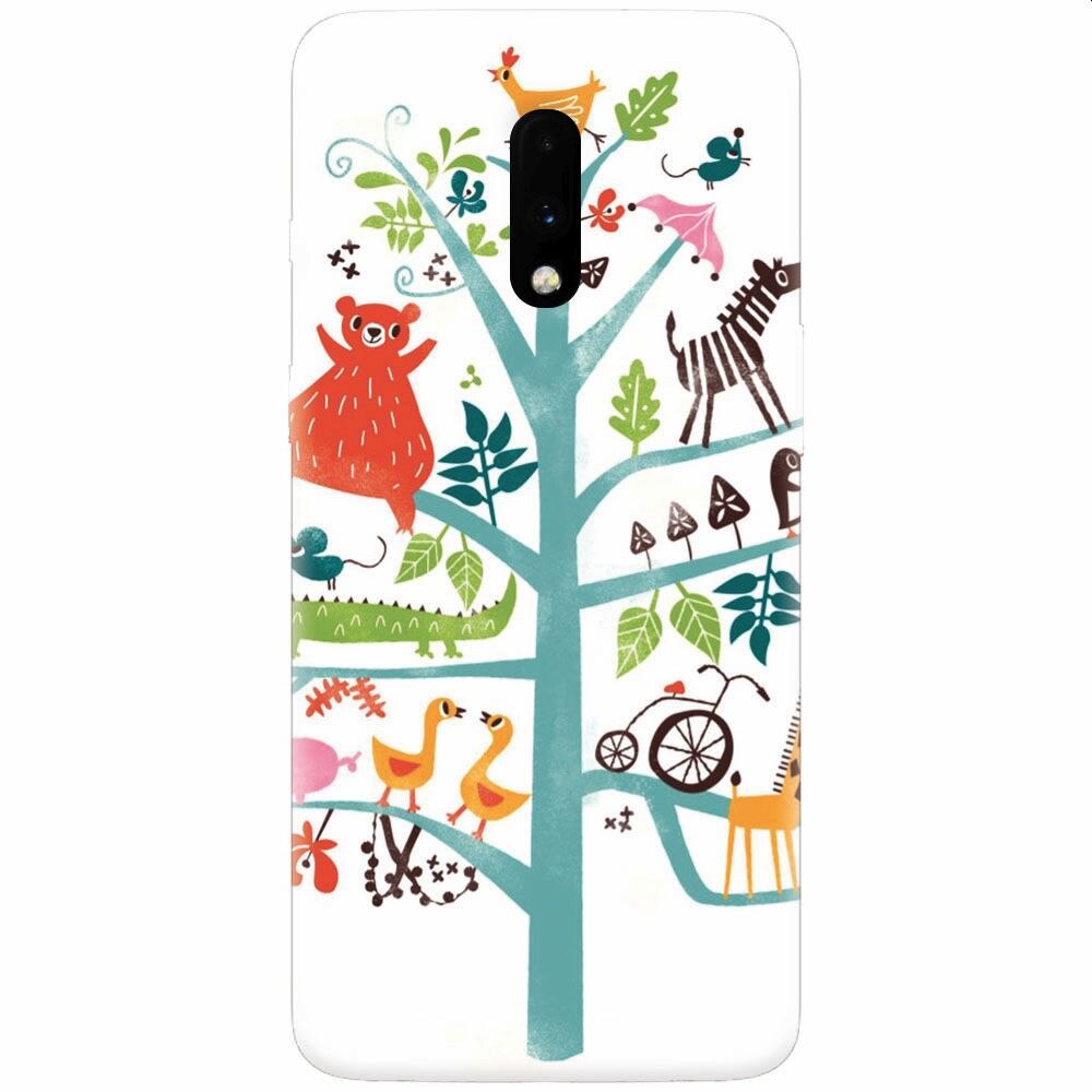 Husa silicon pentru OnePlus 7, Tree