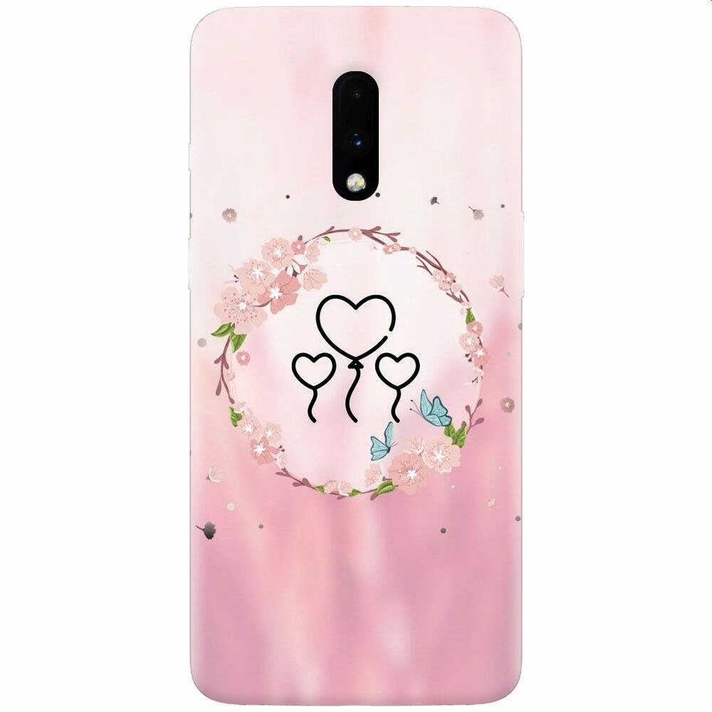 Husa silicon pentru OnePlus 7, Heart Baloons