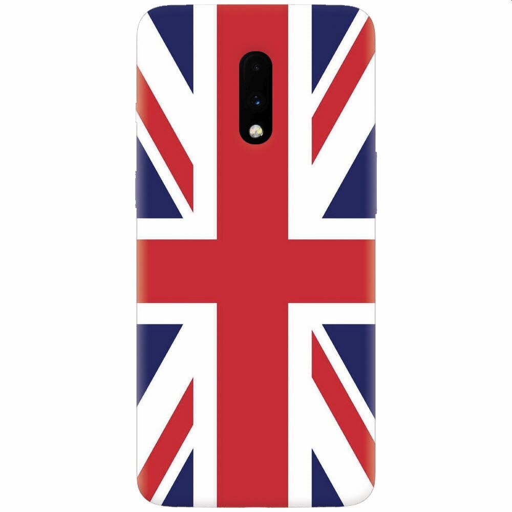 Husa silicon pentru OnePlus 7, UK Flag Illustration