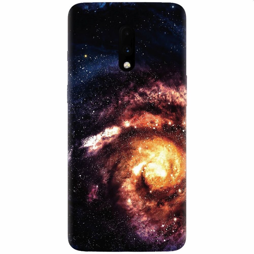 Husa silicon pentru OnePlus 7, Spiral Galaxy Illustration
