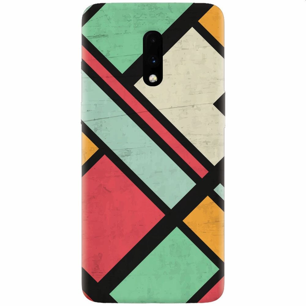 Husa silicon pentru OnePlus 7, Retro Grunge
