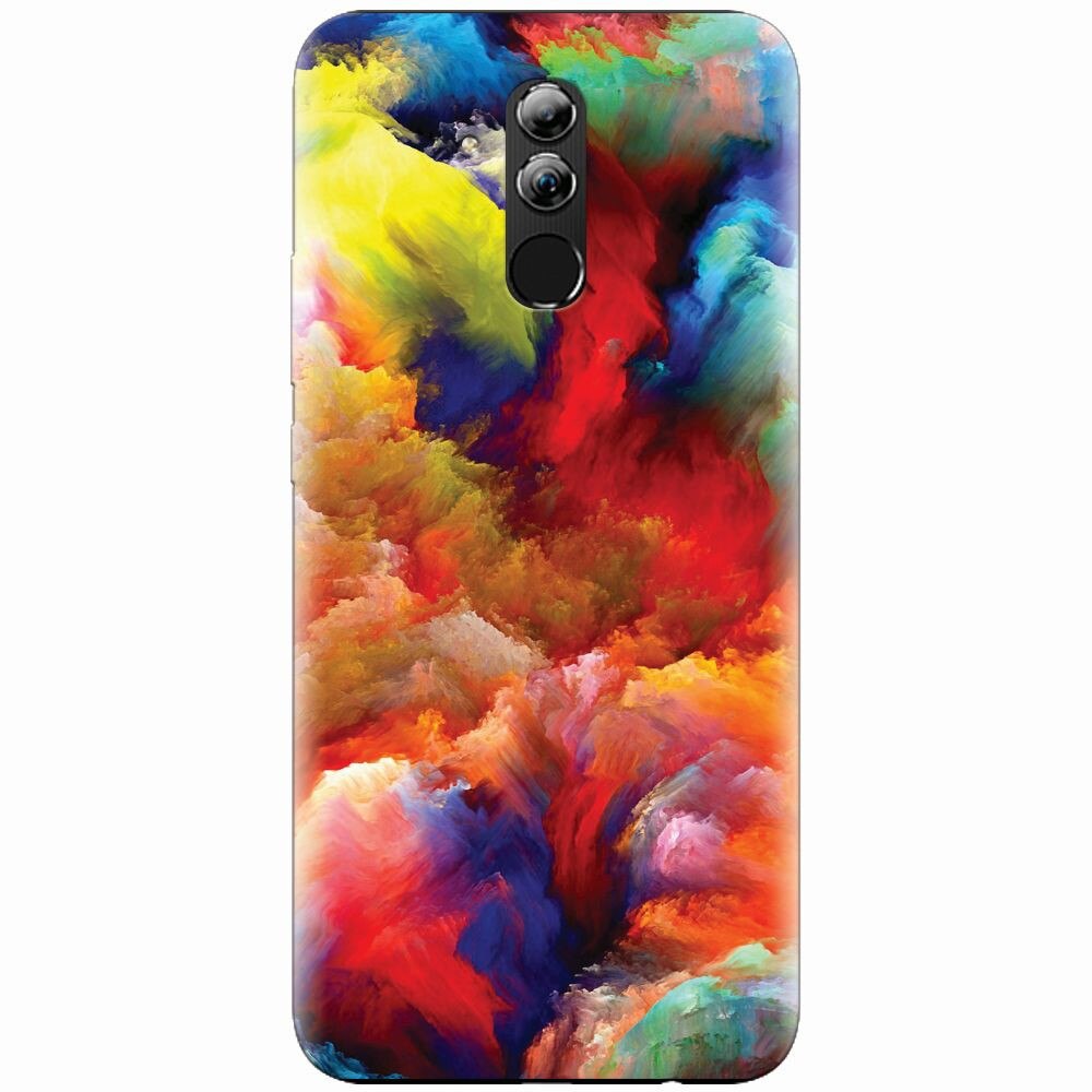 Husa silicon pentru Huawei Mate 20 Lite, Oil Painting Colorful Strokes