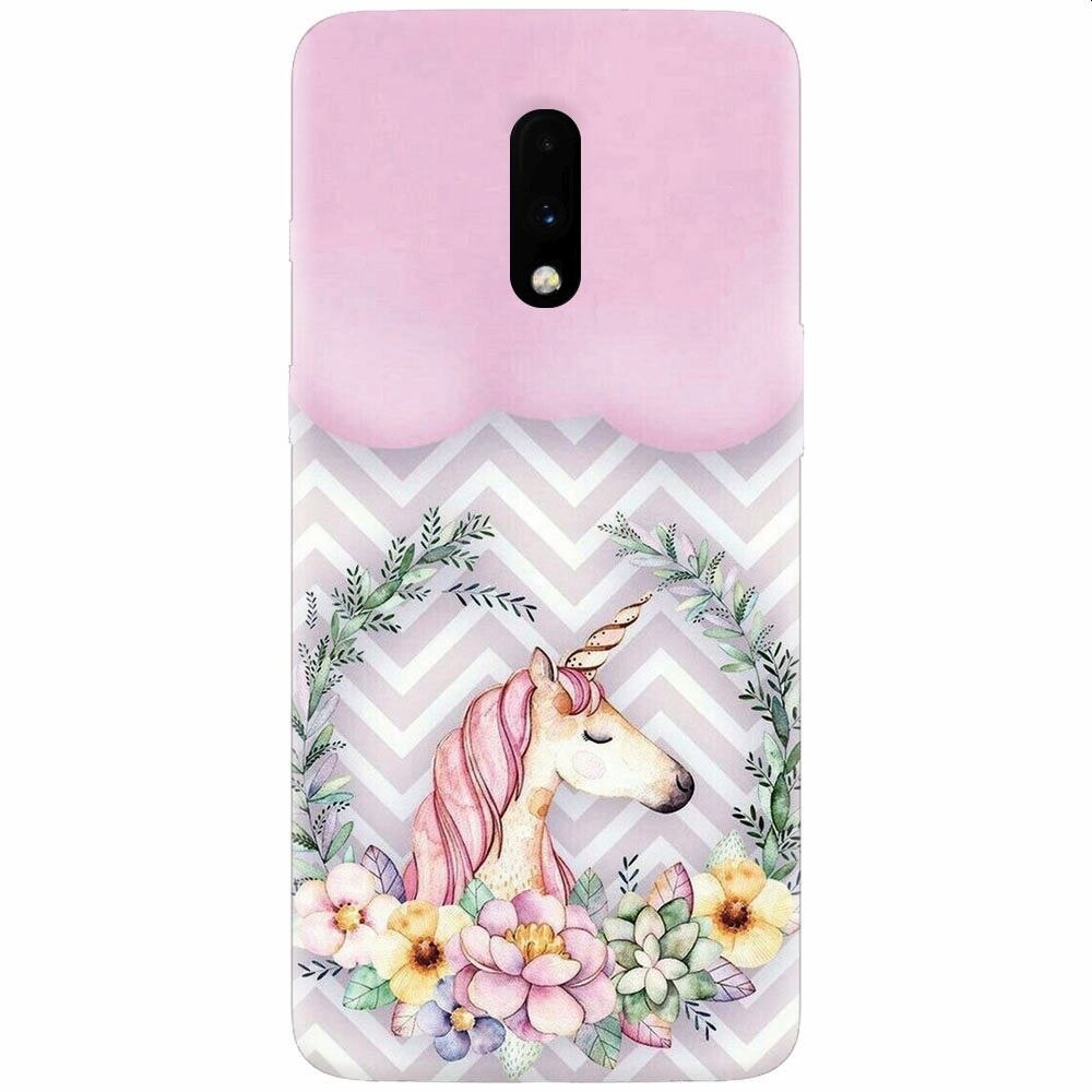 Husa silicon pentru OnePlus 7, Aesthetic Unicorn