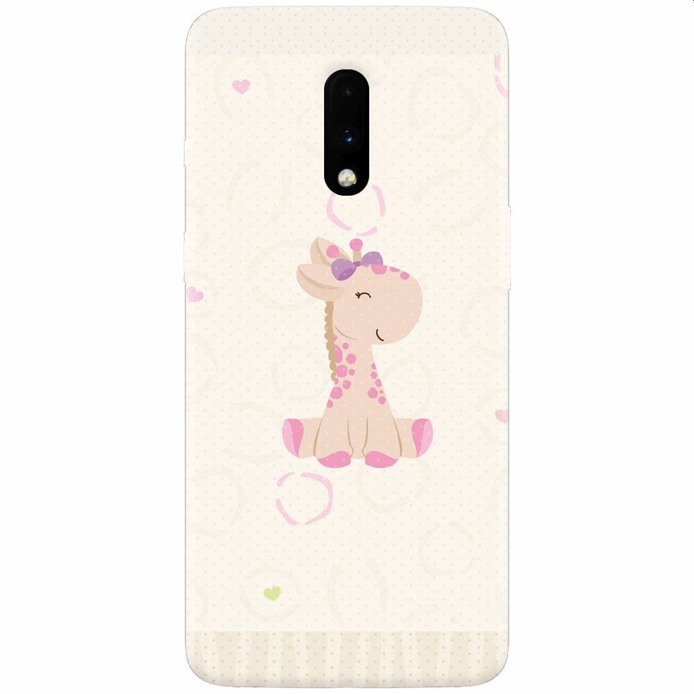 Husa silicon pentru OnePlus 7, Giraffe Cute