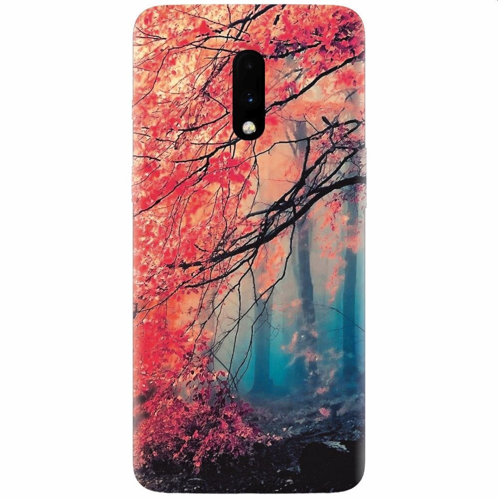 Husa silicon pentru OnePlus 7, Morning Fog Inest Nature