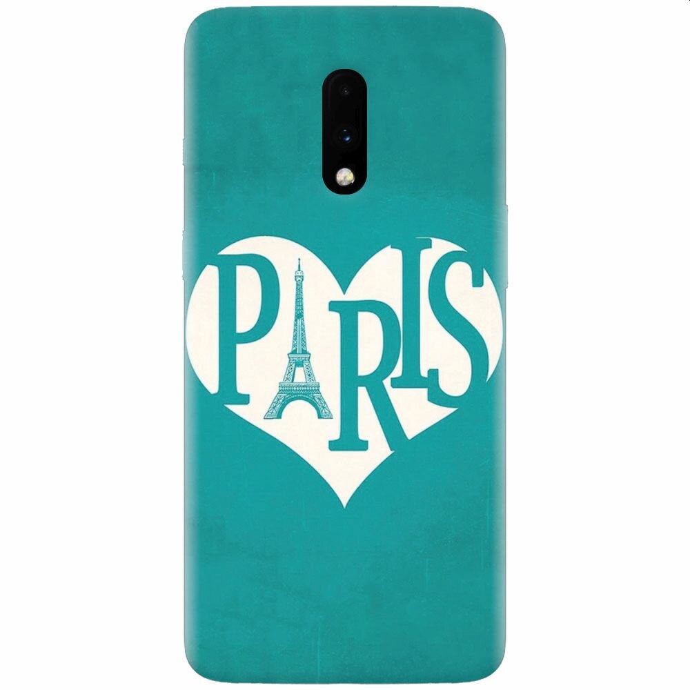 Husa silicon pentru OnePlus 7, I Love Paris