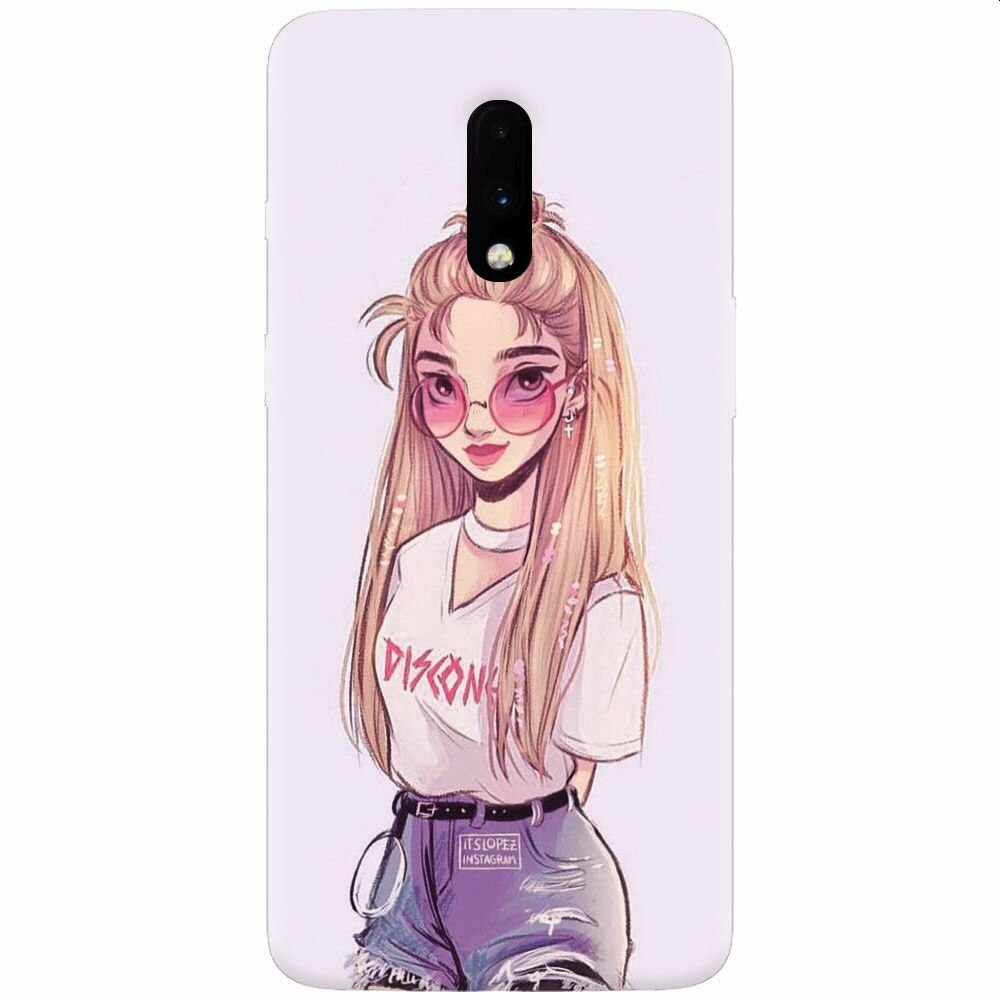 Husa silicon pentru OnePlus 7, Girl Look