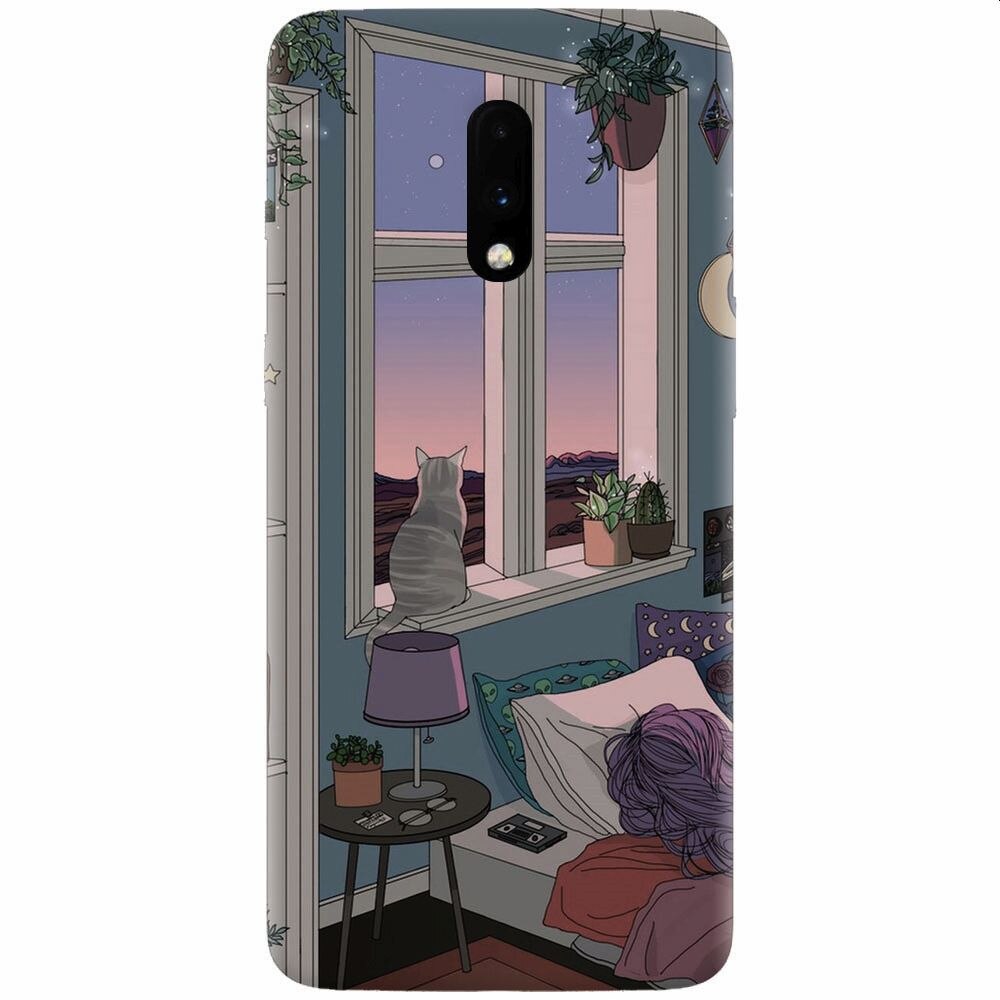 Husa silicon pentru OnePlus 7, Girl Room