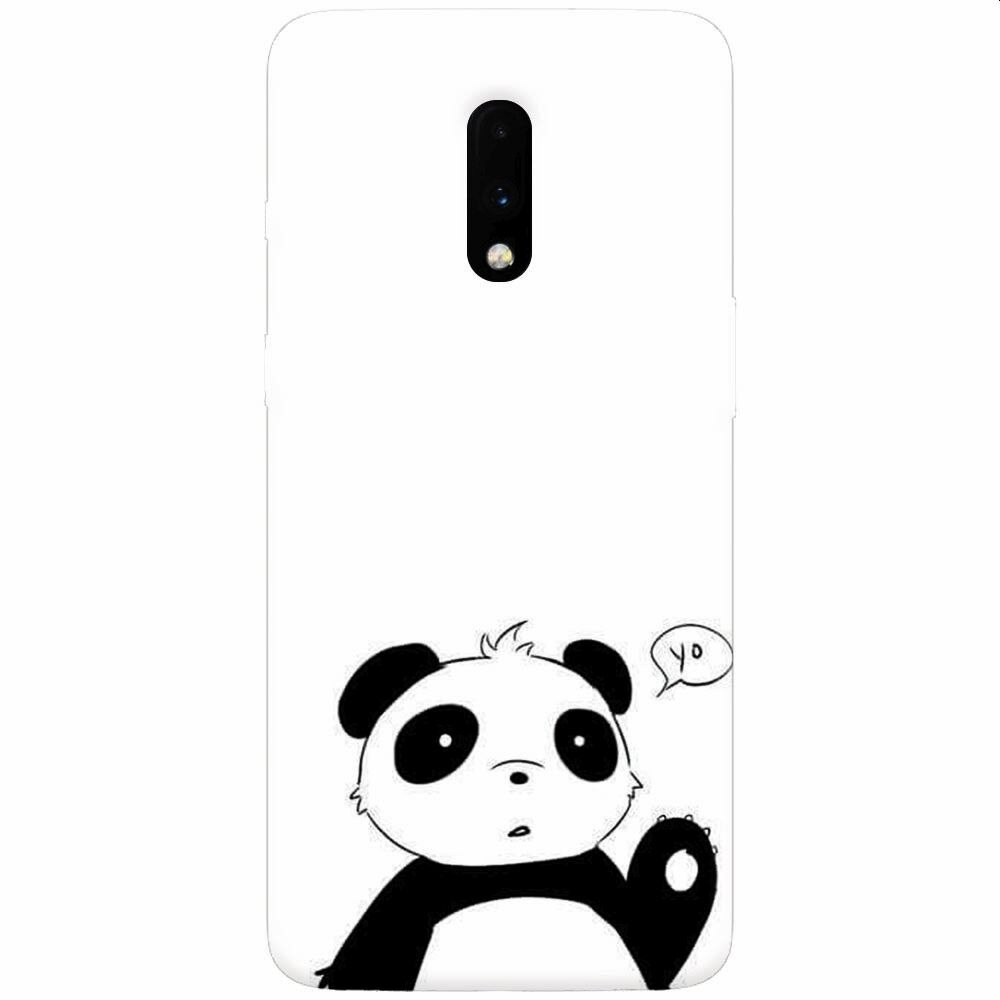 Husa silicon pentru OnePlus 7, Panda Cellphone