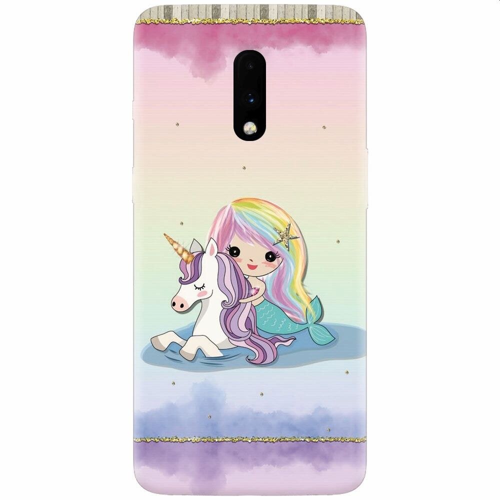 Husa silicon pentru OnePlus 7, Mermaid Unicorn Play