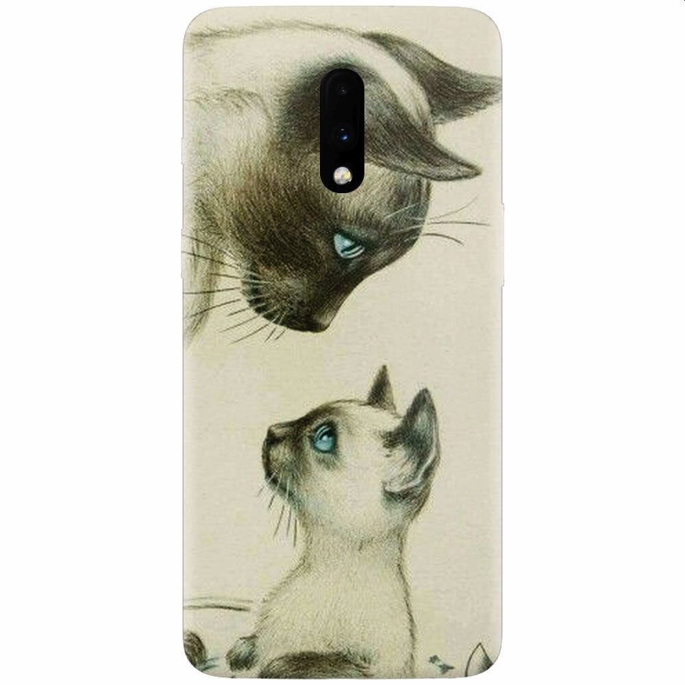 Husa silicon pentru OnePlus 7, Little Cat