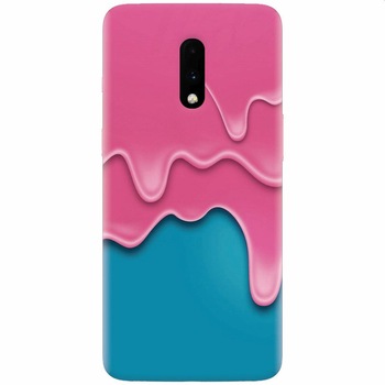 Husa silicon pentru OnePlus 7, Pink Liquid Dripping Husa silicon pentru OnePlus 7, Pink Liquid Dripping