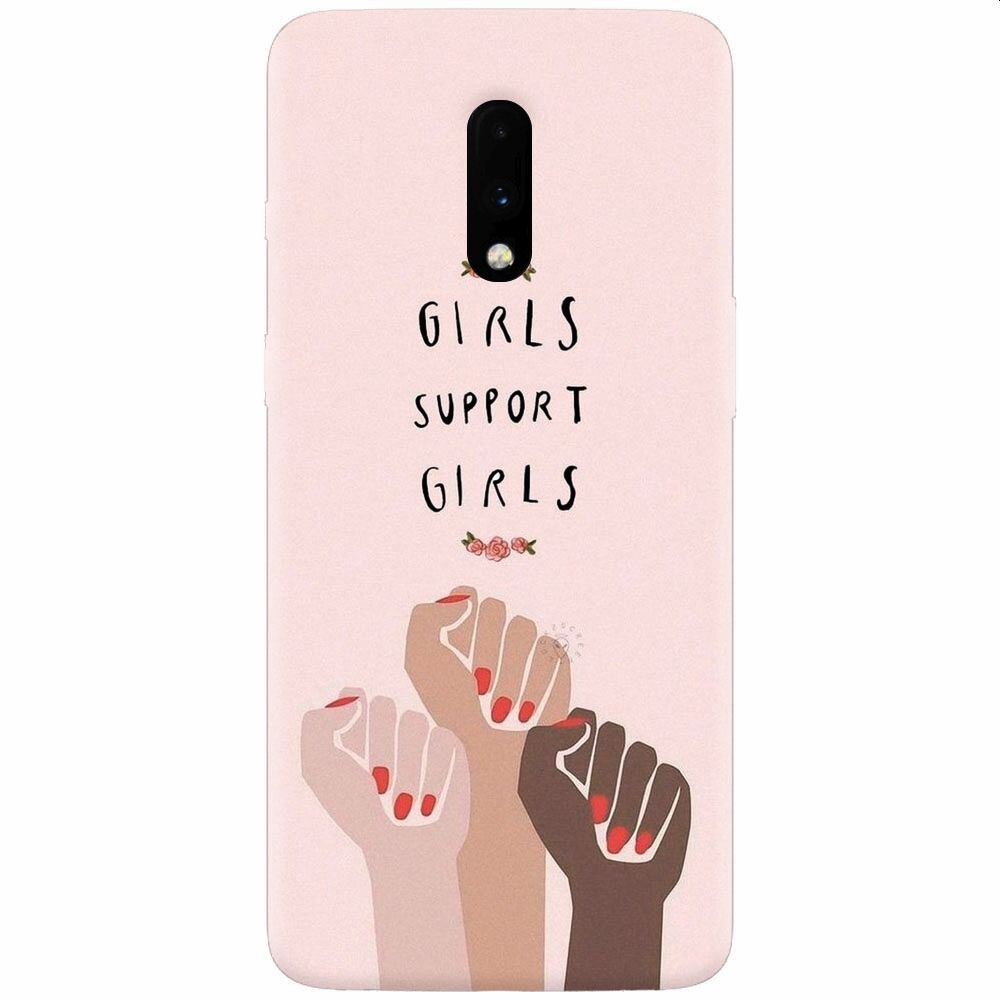 Husa silicon pentru OnePlus 7, Girls Supportgirls