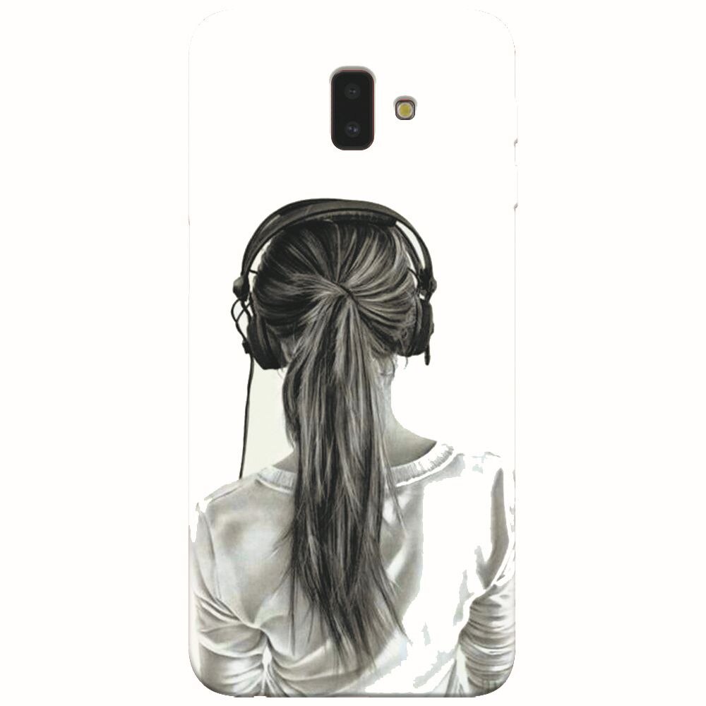 Husa silicon pentru Samsung Galaxy J6 Plus, Girl With Headphone