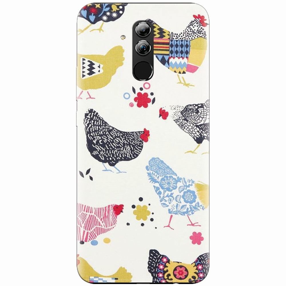 Husa silicon pentru Huawei Mate 20 Lite, Chickens