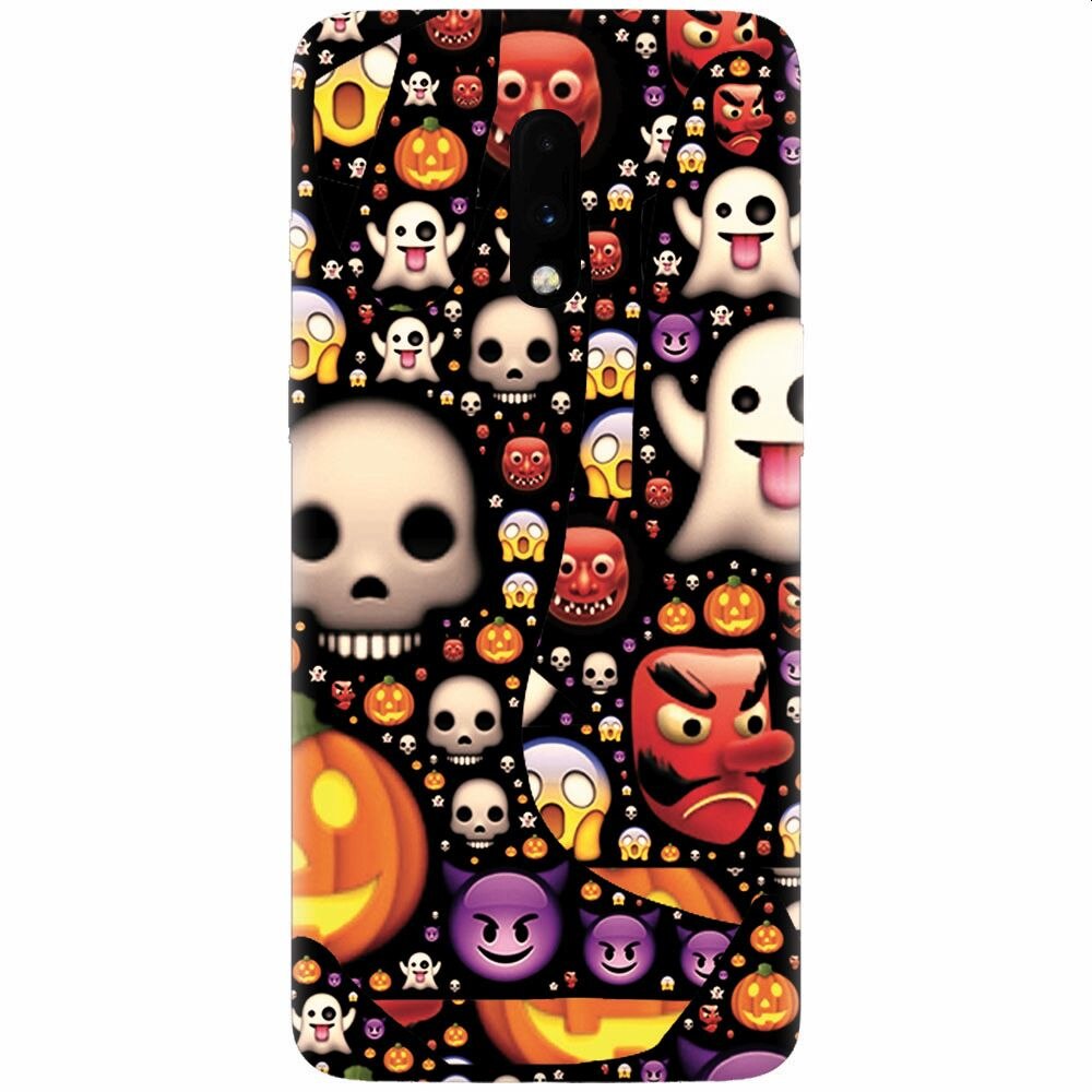 Husa silicon pentru OnePlus 7, Emoji Mess