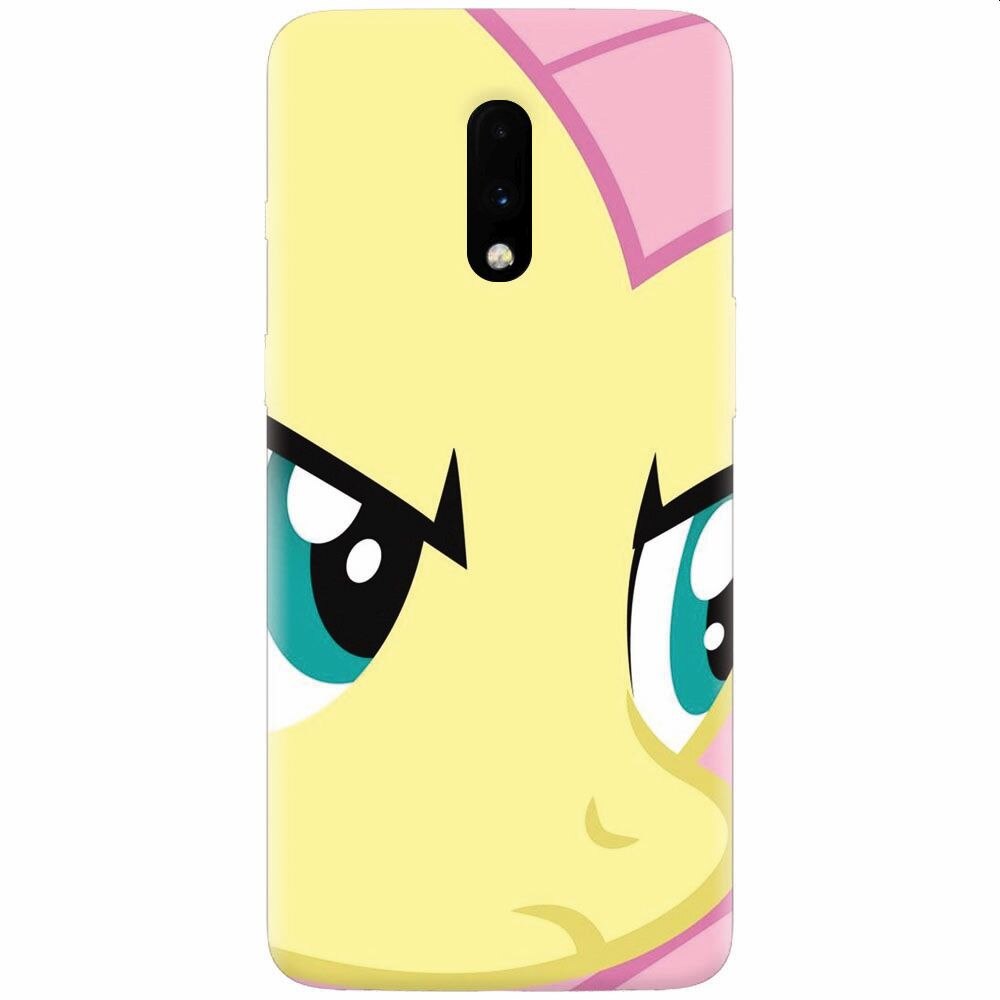 Husa silicon pentru OnePlus 7, Close Up Fluttershy My Little Pony Friendship Is Magic
