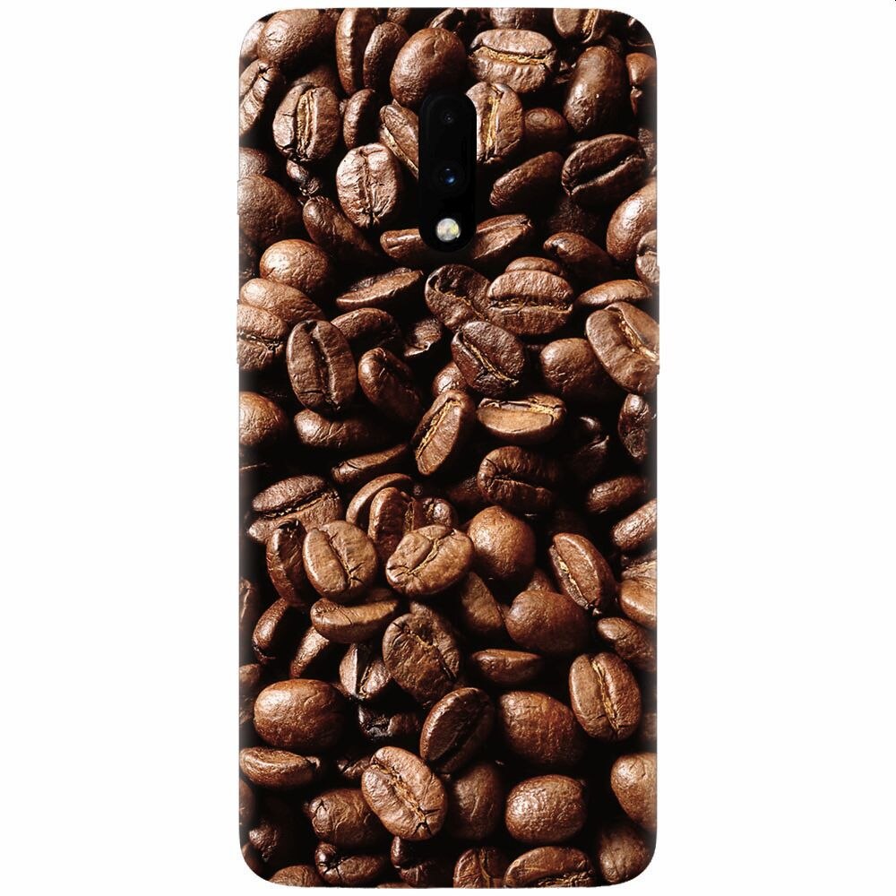 Husa silicon pentru OnePlus 7, Coffee Beans