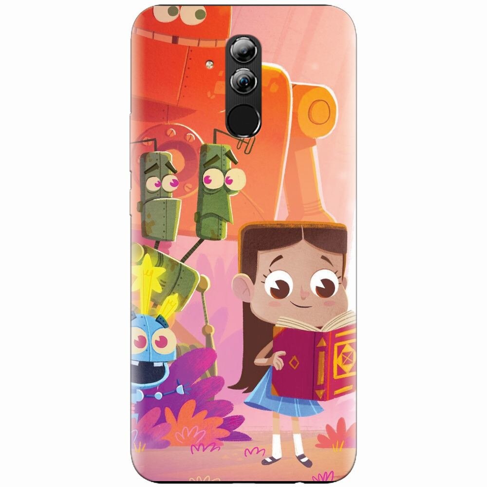 Husa silicon pentru Huawei Mate 20 Lite, Children Kids Robots Illustration Colorful K