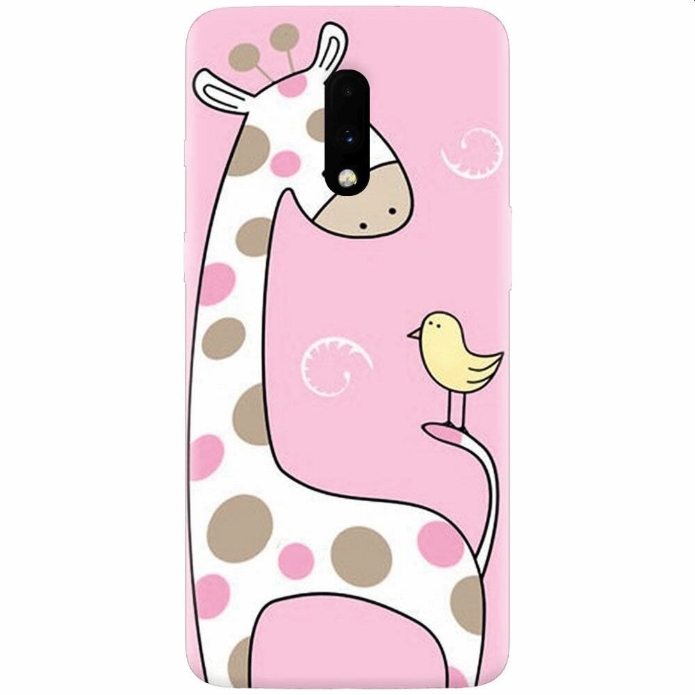 Husa silicon pentru OnePlus 7, Cute Giraffe