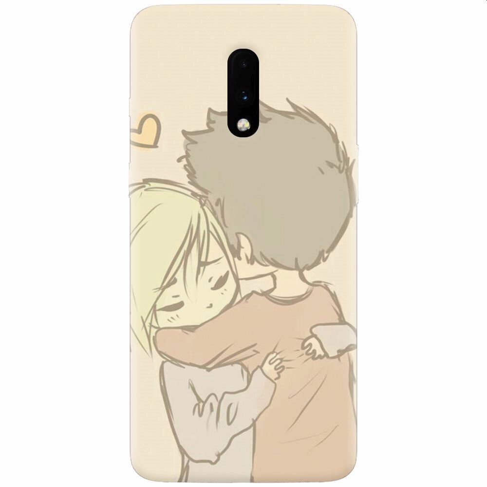 Husa silicon pentru OnePlus 7, Couple Hug