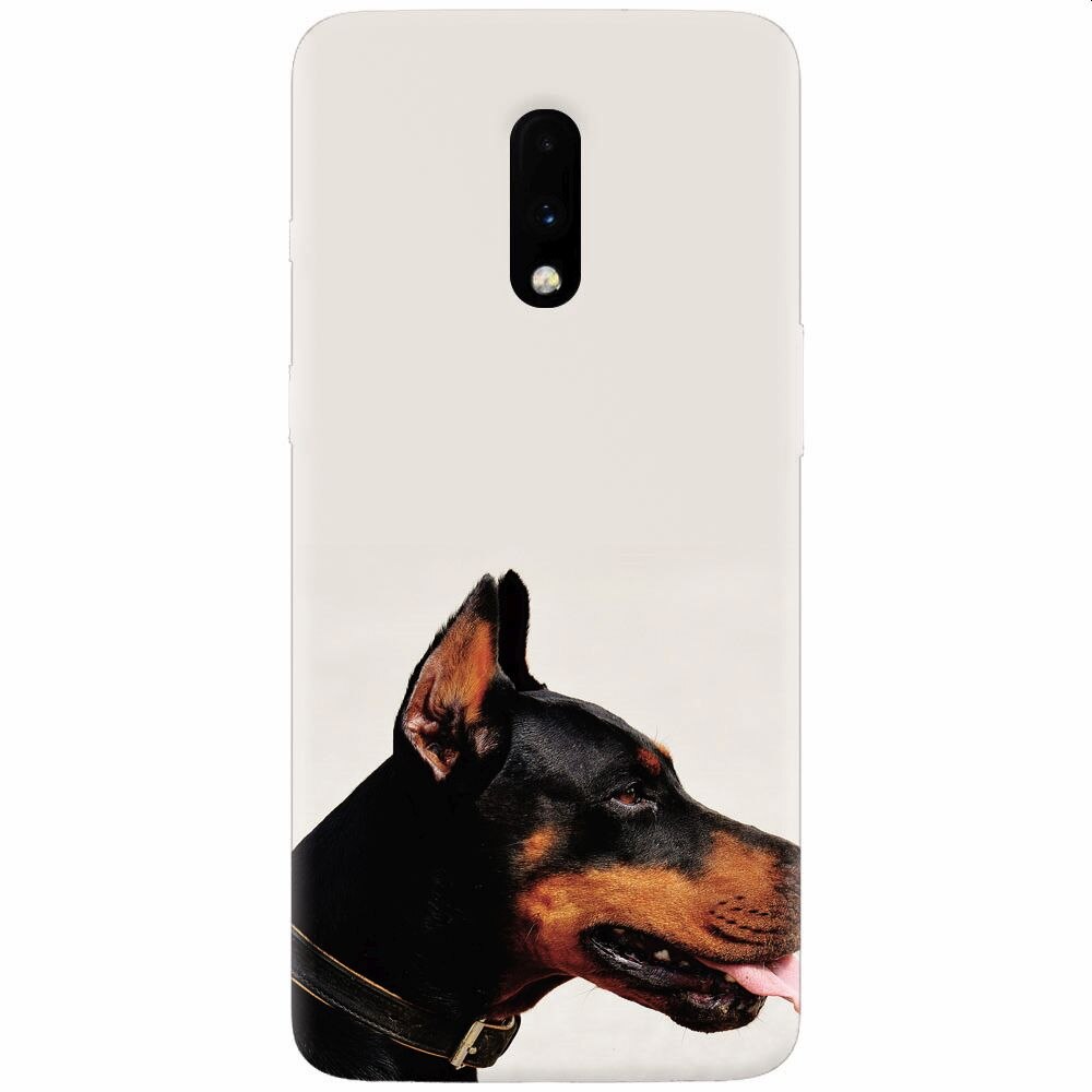 Husa silicon pentru OnePlus 7, Doberman